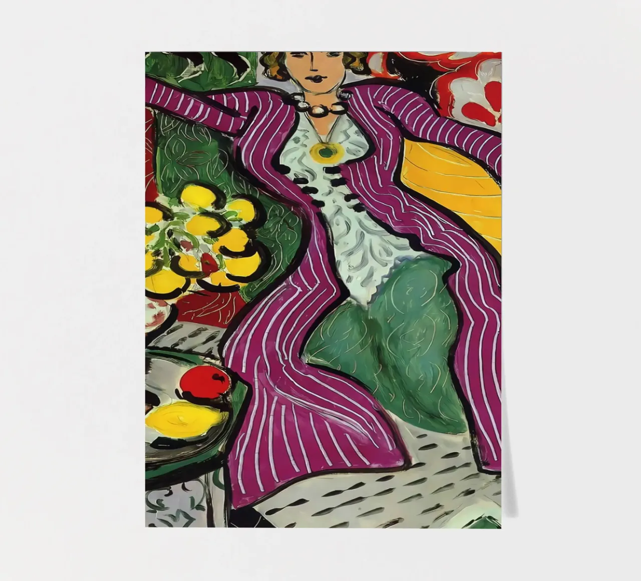 Woman in a Purple Coat sticker sheet by Vonda Shop