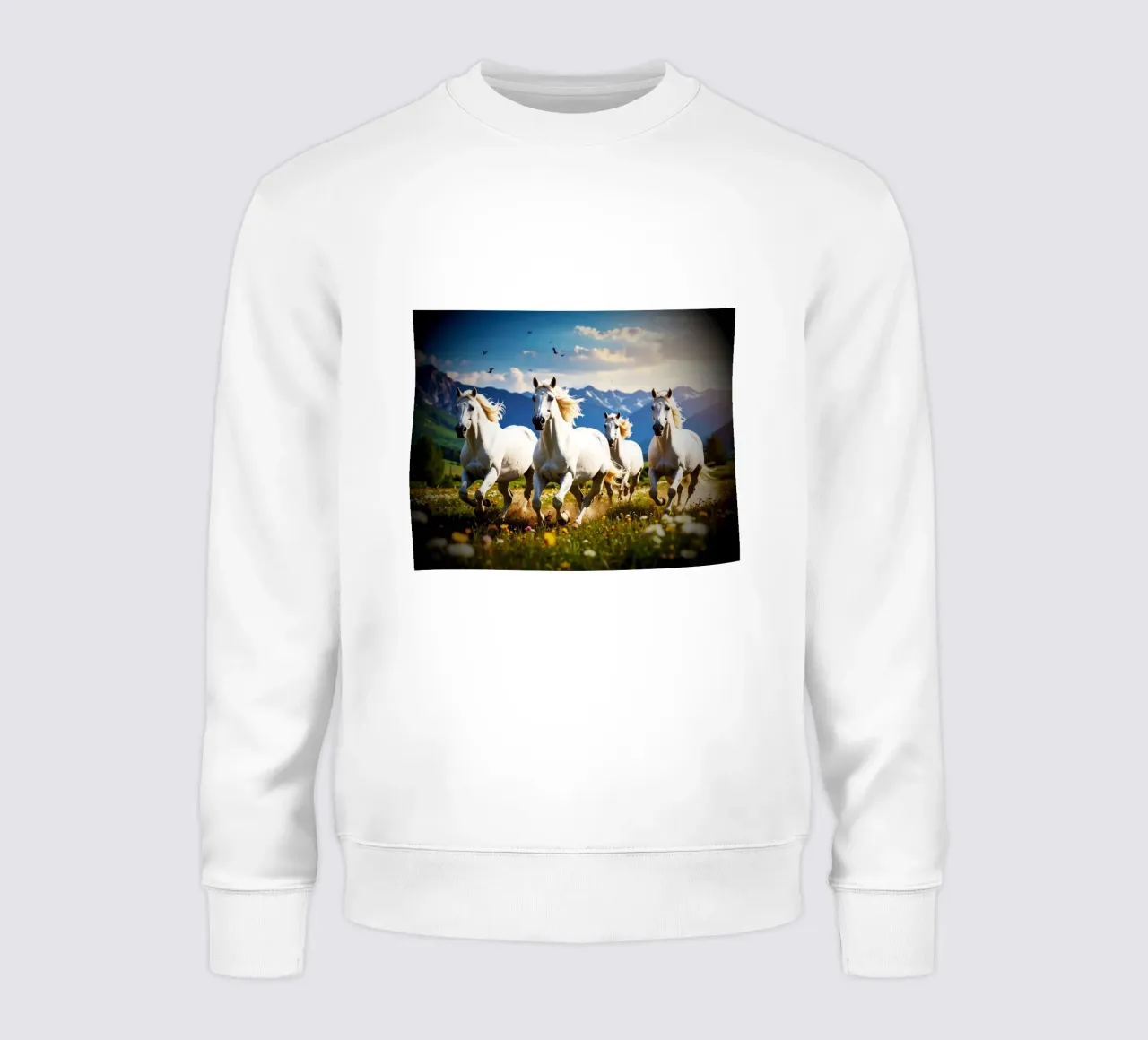 Quatre chevaux qui galopent. Vignette felpa da Thierry vobmann photography