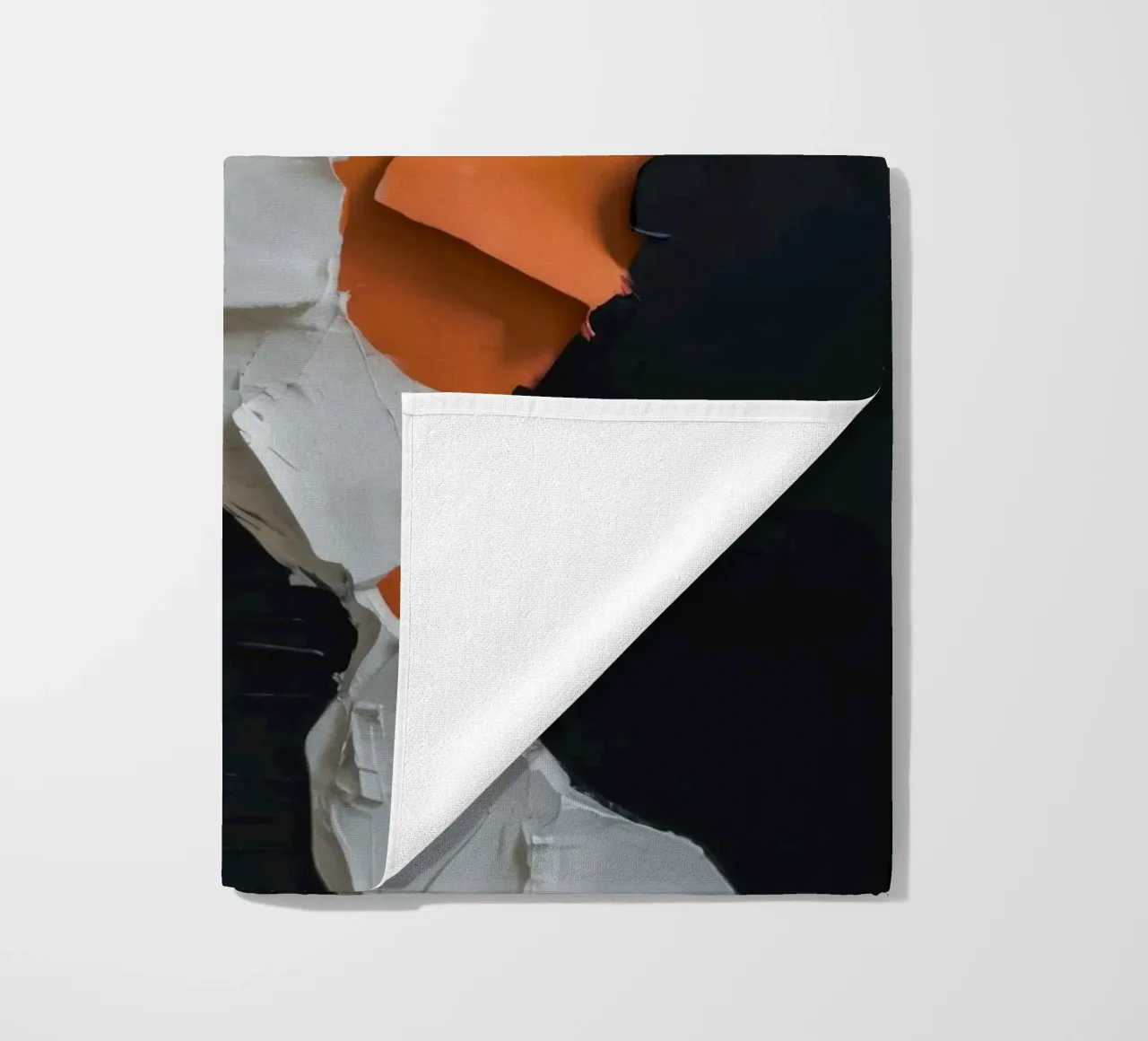Obsidian Ember Crest beach towel by Monarch Arc