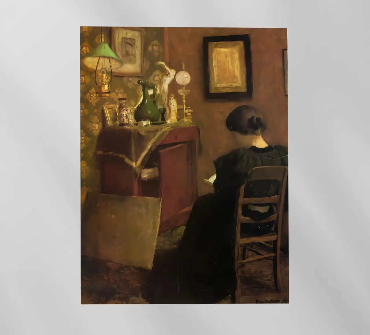 Woman Reading backlit film by Vonda Shop