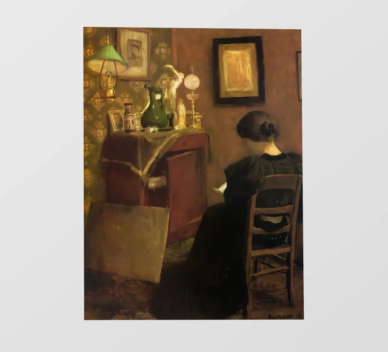 Woman Reading backlit film by Vonda Shop