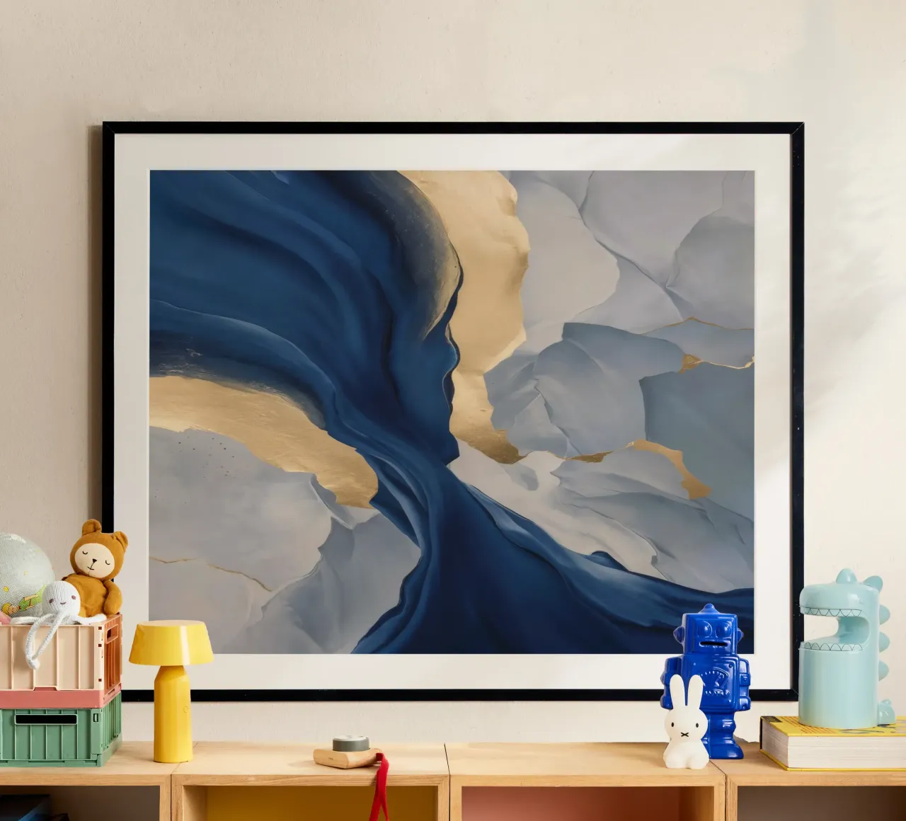 Deriva di Sapphire Fold poster con telaio in plastica da Monarch Arc