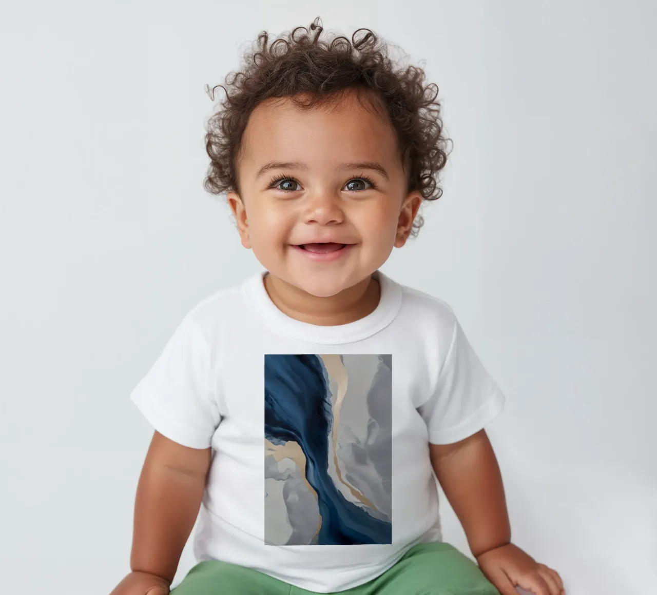 Blauwe Echopassage baby t-shirt van Monarch Arc