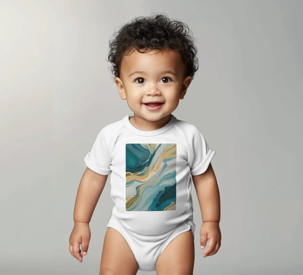 Lagune Stream Glide Kurzarm Babybody von Monarch Arc