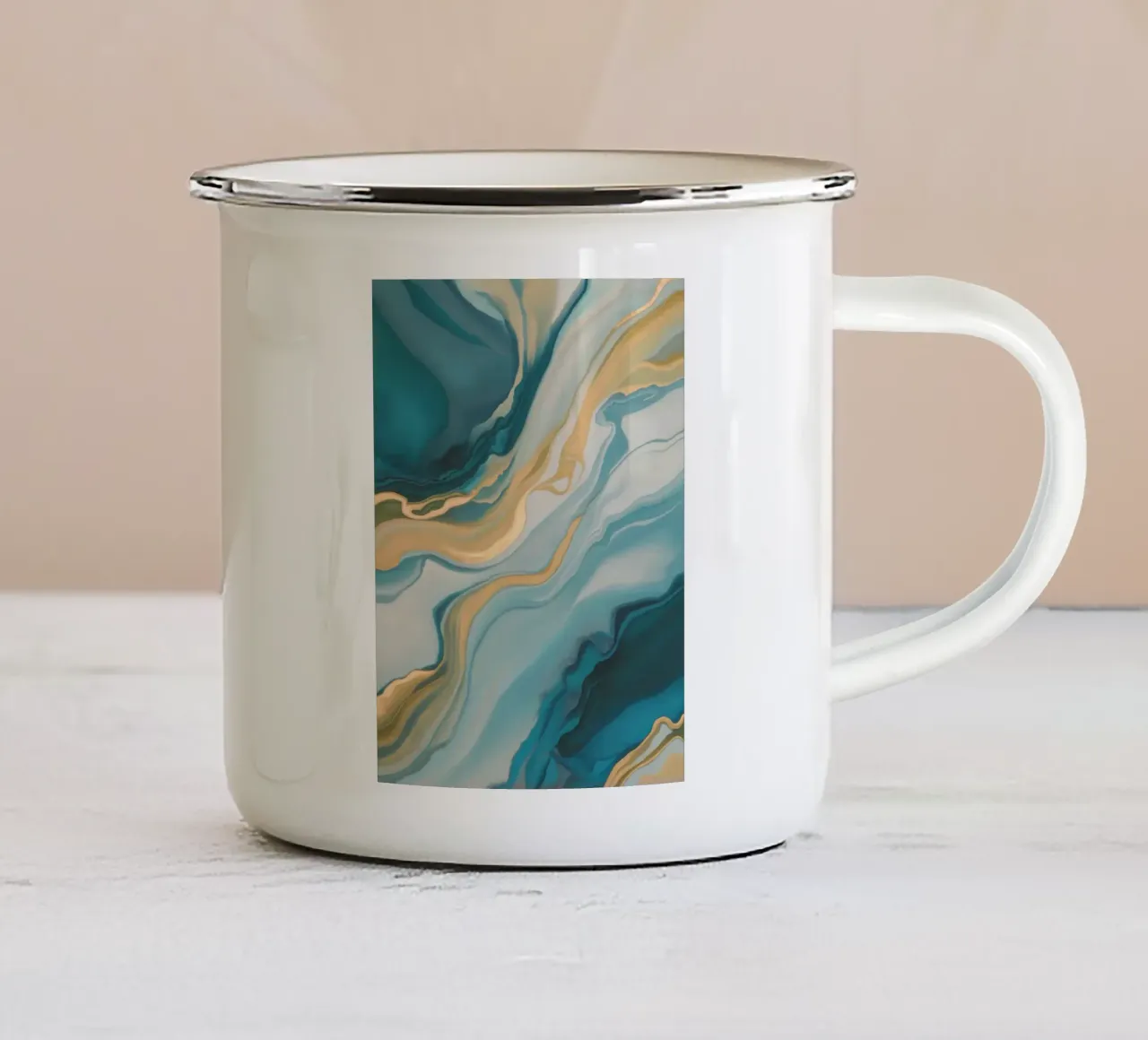 Lagoon Stream Glide taza de esmalte de Monarch Arc