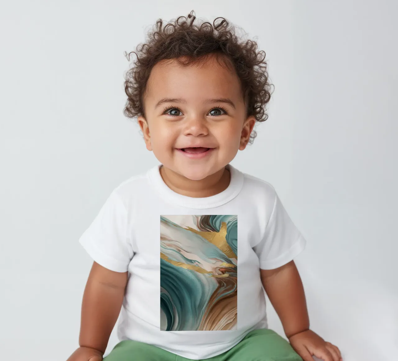 Verdant Dusk Flow baby t-shirt by Monarch Arc