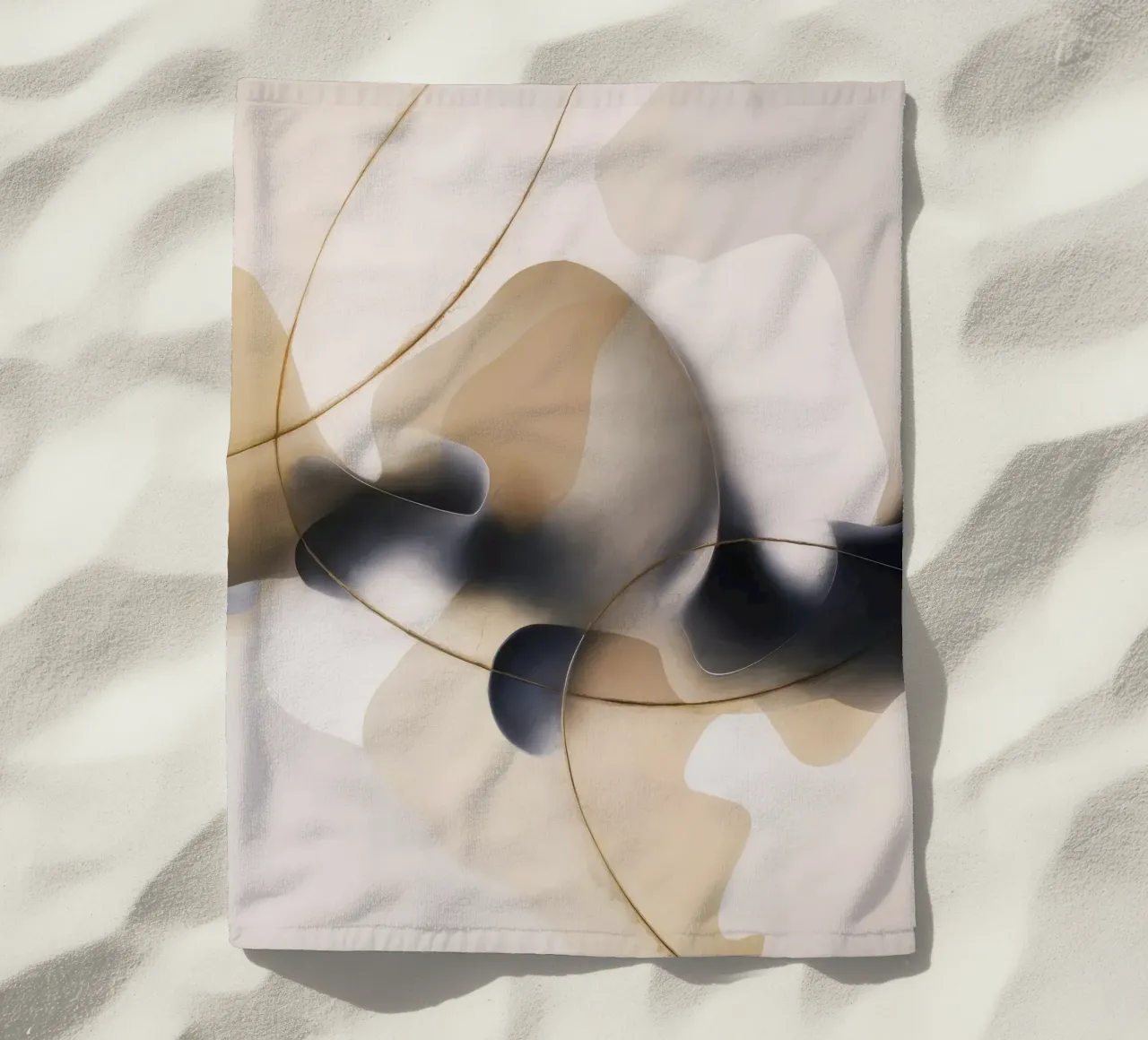 Schaduwlicht ader kromming strandhanddoek van Monarch Arc