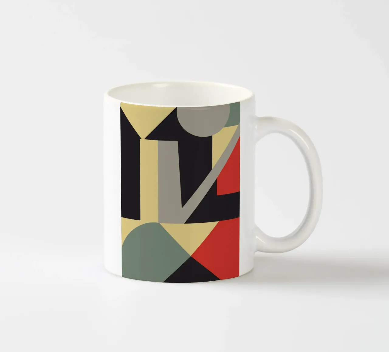 Geometria retrò dai toni tenui 03 tazza in ceramica da Little Dean