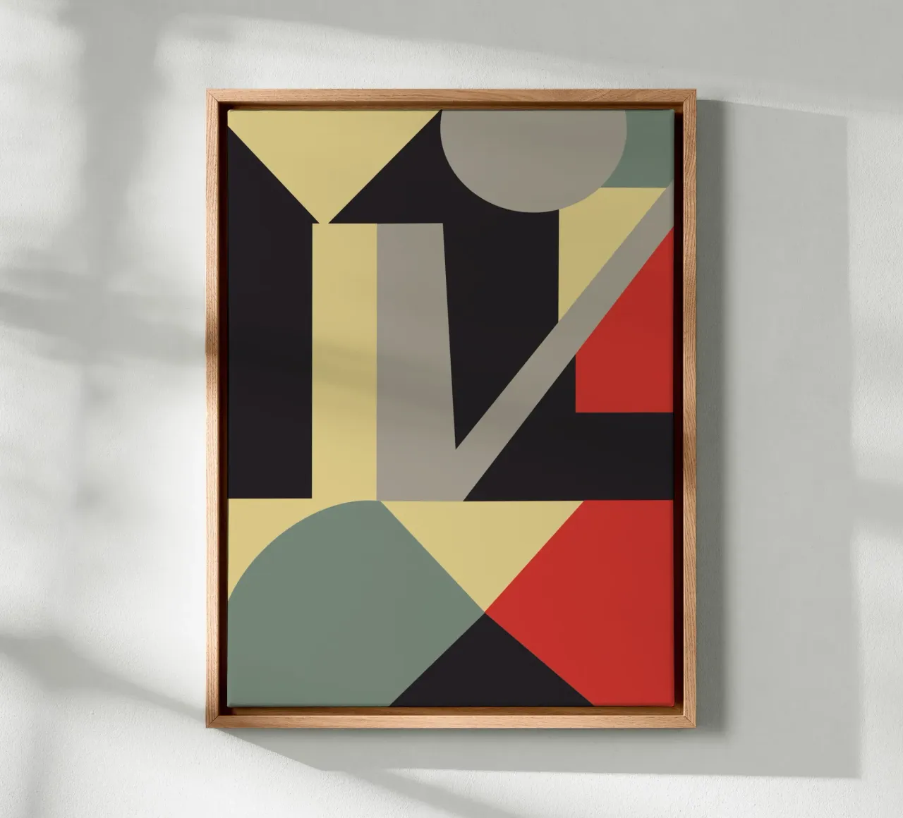 Muted tone retro geometry 03 canvas by Little Dean