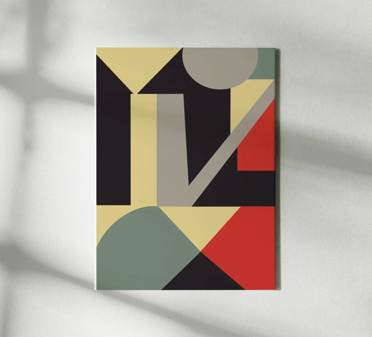 Muted tone retro geometry 03 canvas by Little Dean