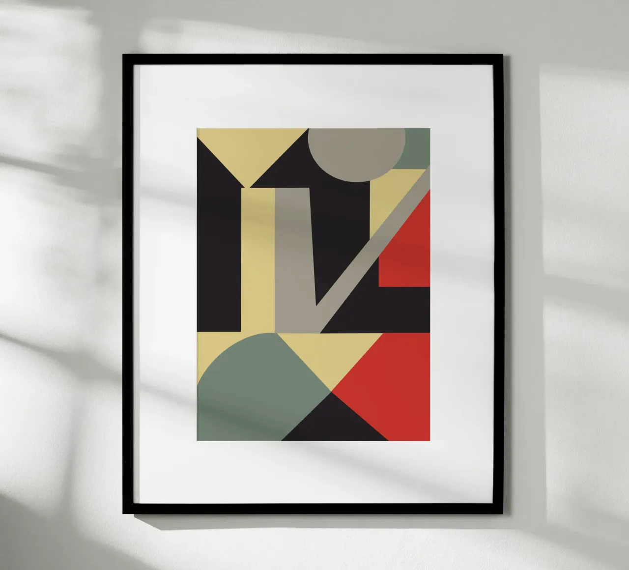 Geometria retrò dai toni tenui 03 poster con telaio in plastica da Little Dean