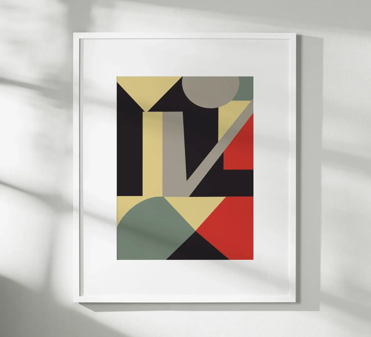 Geometria retrò dai toni tenui 03 poster con telaio in plastica da Little Dean