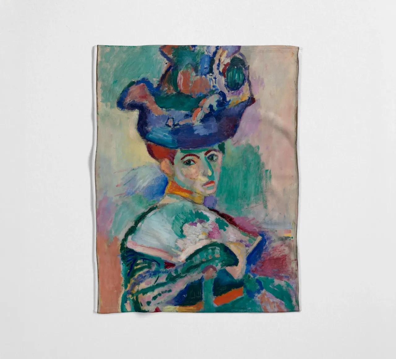 Donna con cappello coperta in pile da Vonda Shop