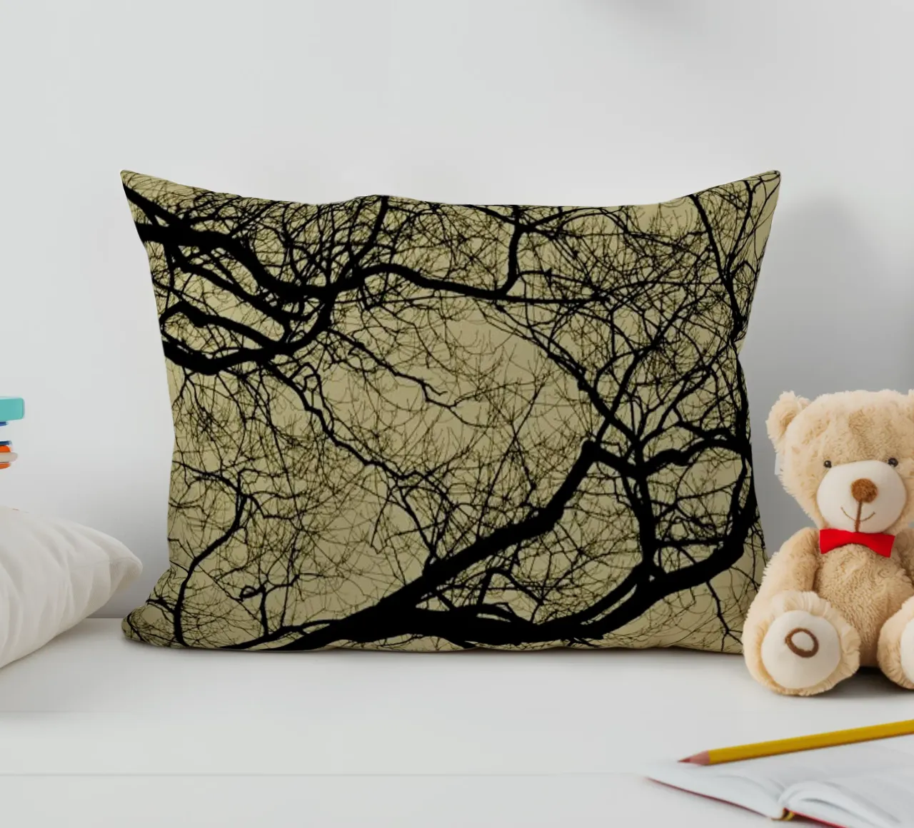 Golden Houre Abstract Branches cuscino da Studio Nahili