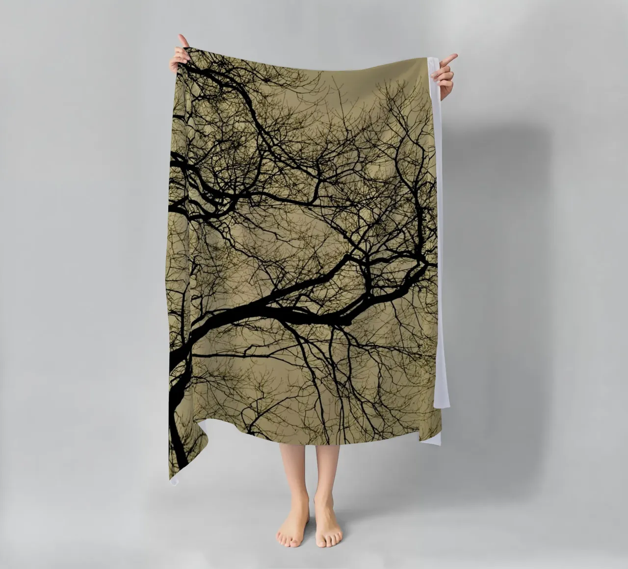 Golden Houre Abstract Branches telo mare da Studio Nahili