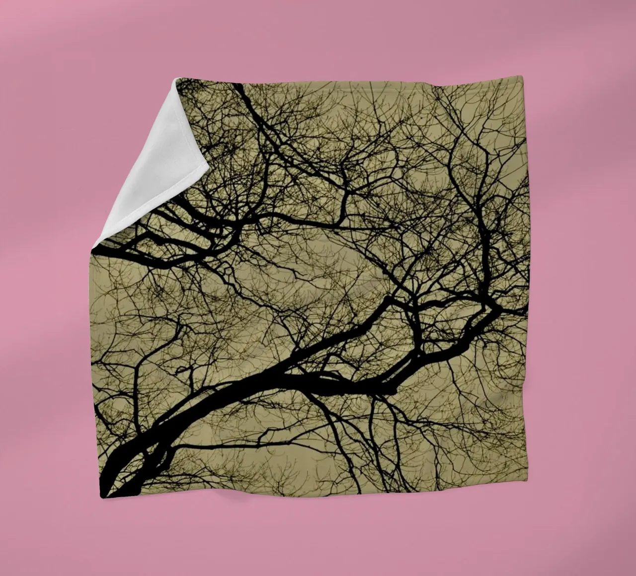 Golden Houre Abstract Branches coperta in pile da Studio Nahili