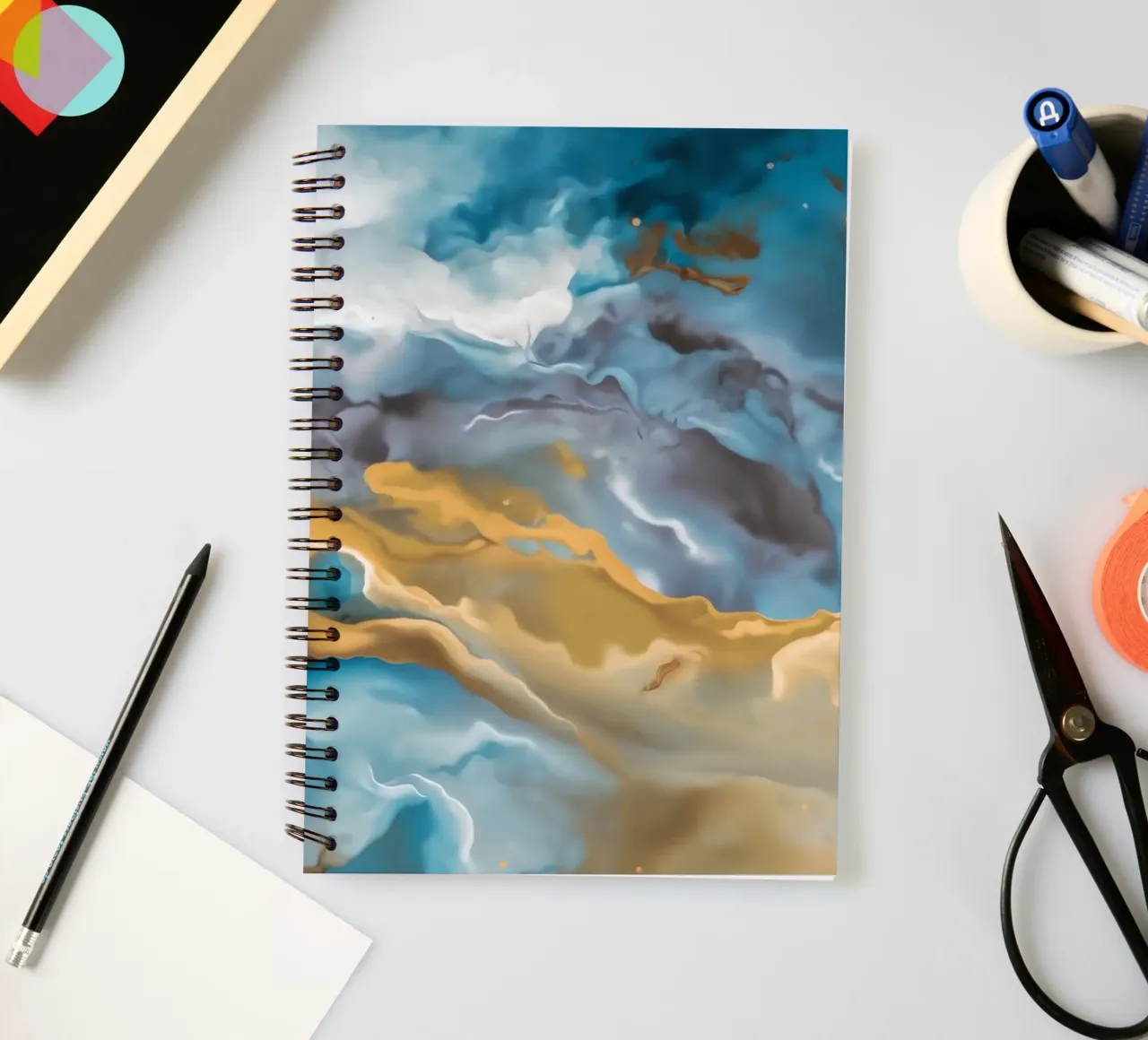 Turbulent Cloud Crest spiral notebook by Monarch Arc
