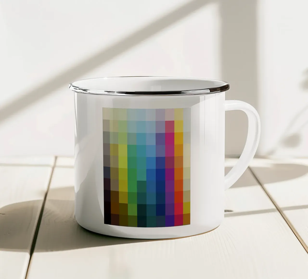 Color Palette Squares tazza in smalto da nabakumov
