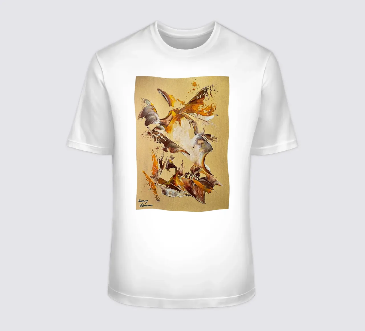 MESSAGE FROM THE HEART 36 t-shirt da Thierry Vobmann Abstract painting