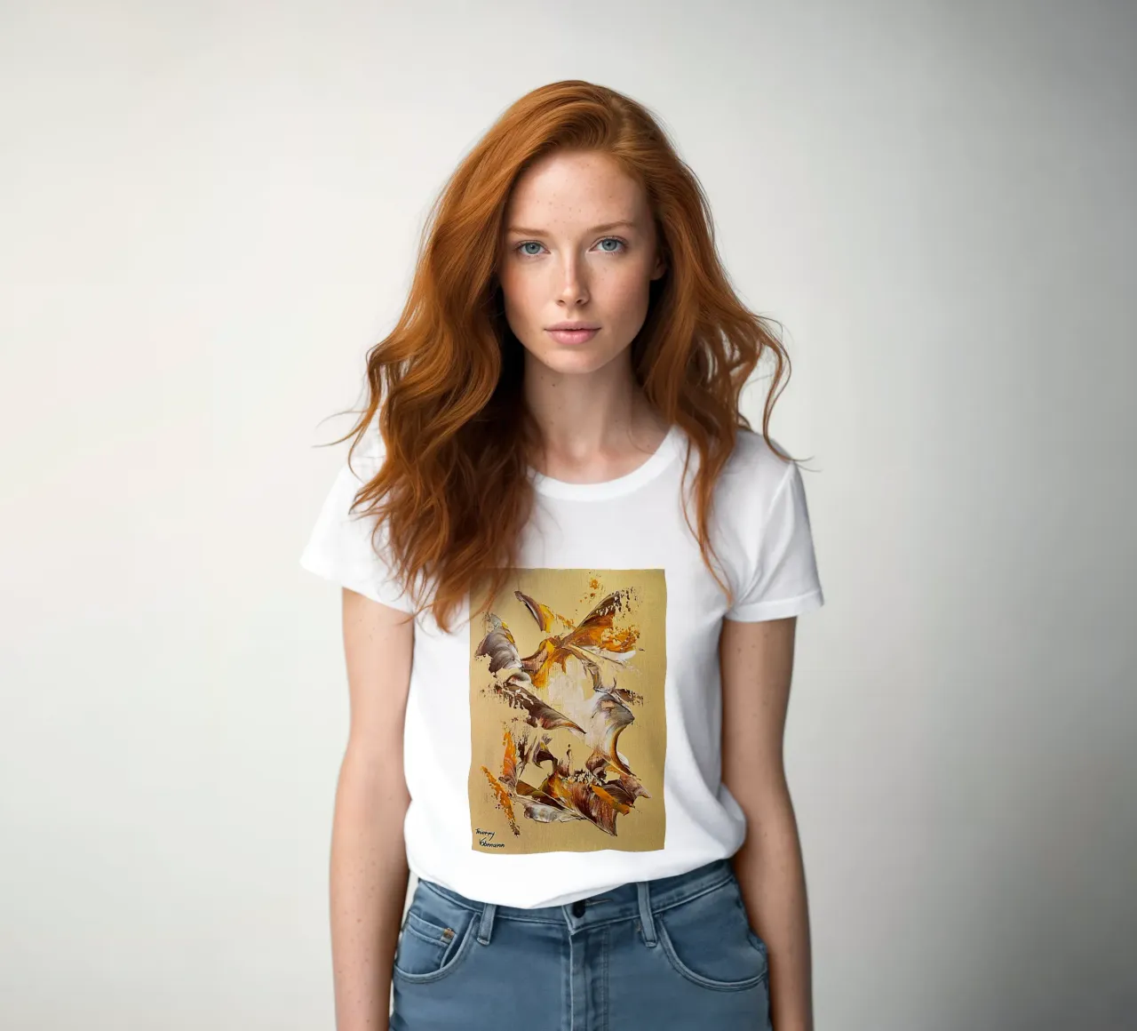 MESSAGE FROM THE HEART 36 t-shirt da donna da Thierry Vobmann Abstract painting