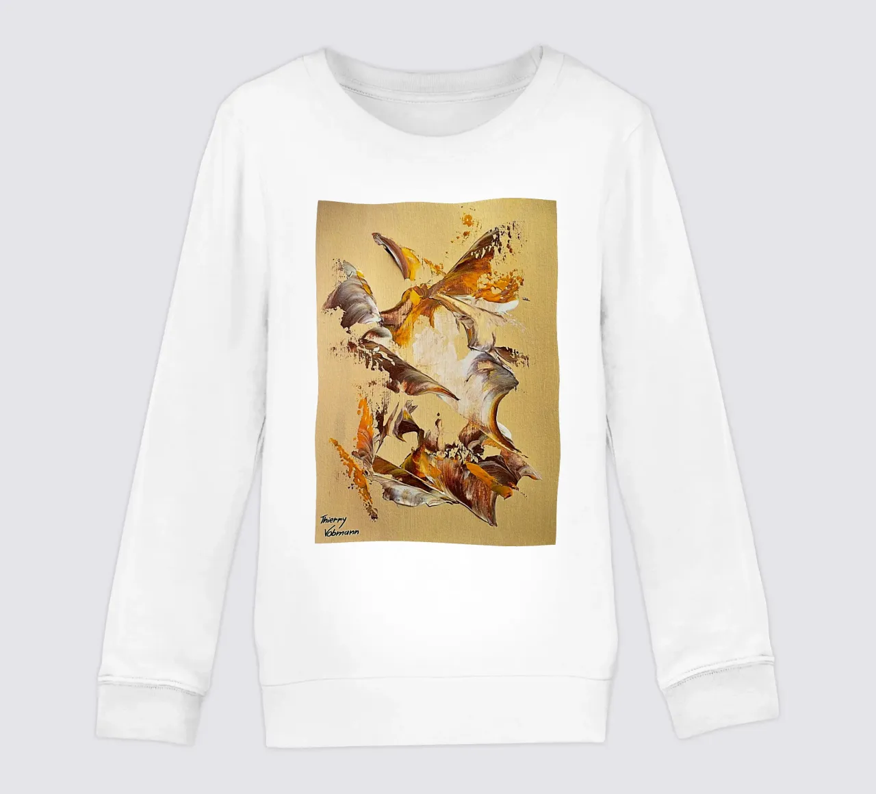 MESSAGE FROM THE HEART 36 sudadera para niño de Thierry Vobmann Abstract painting