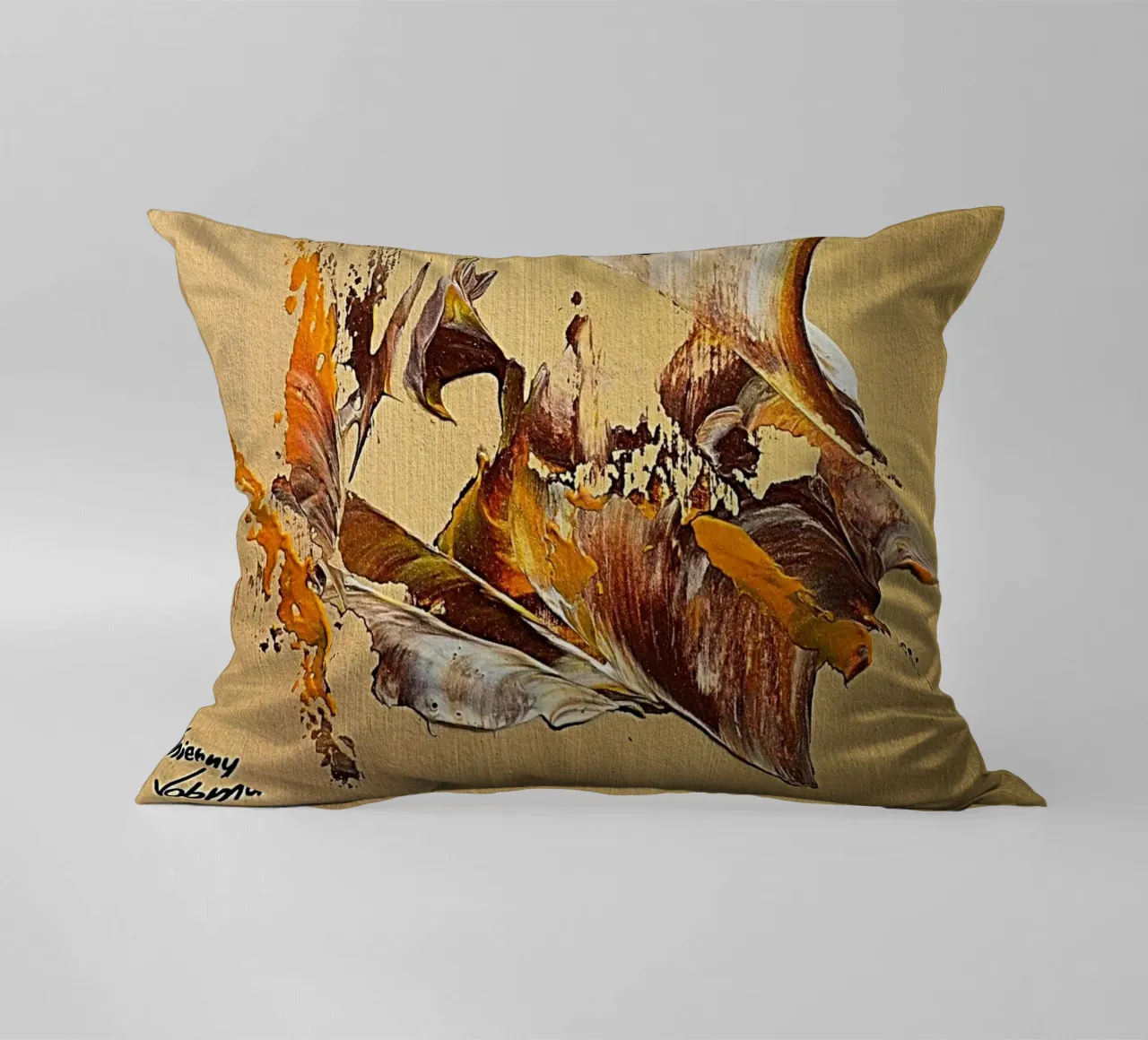 MESSAGE FROM THE HEART 36 cuscino da Thierry Vobmann Abstract painting