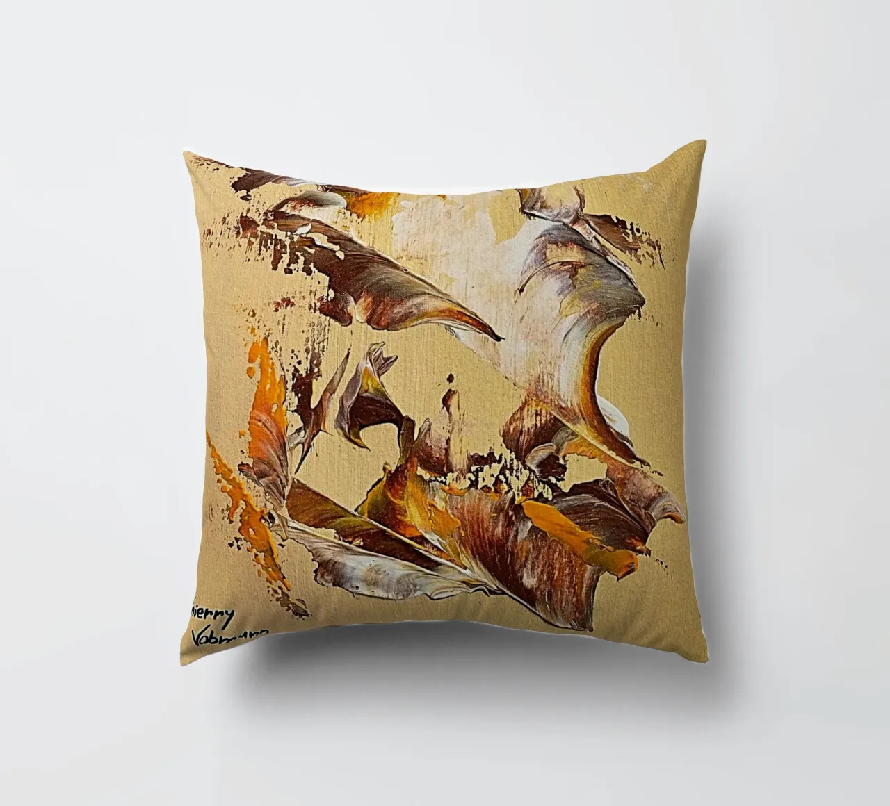 MESSAGE FROM THE HEART 36 cuscino da Thierry Vobmann Abstract painting