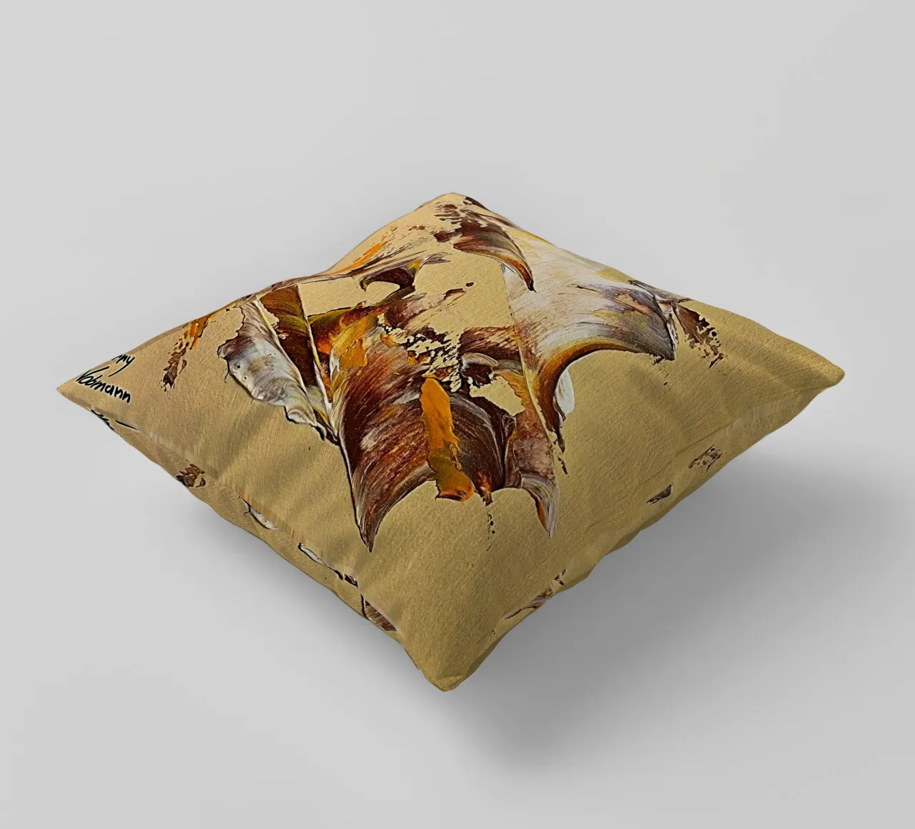 MESSAGE FROM THE HEART 36 cuscino da Thierry Vobmann Abstract painting