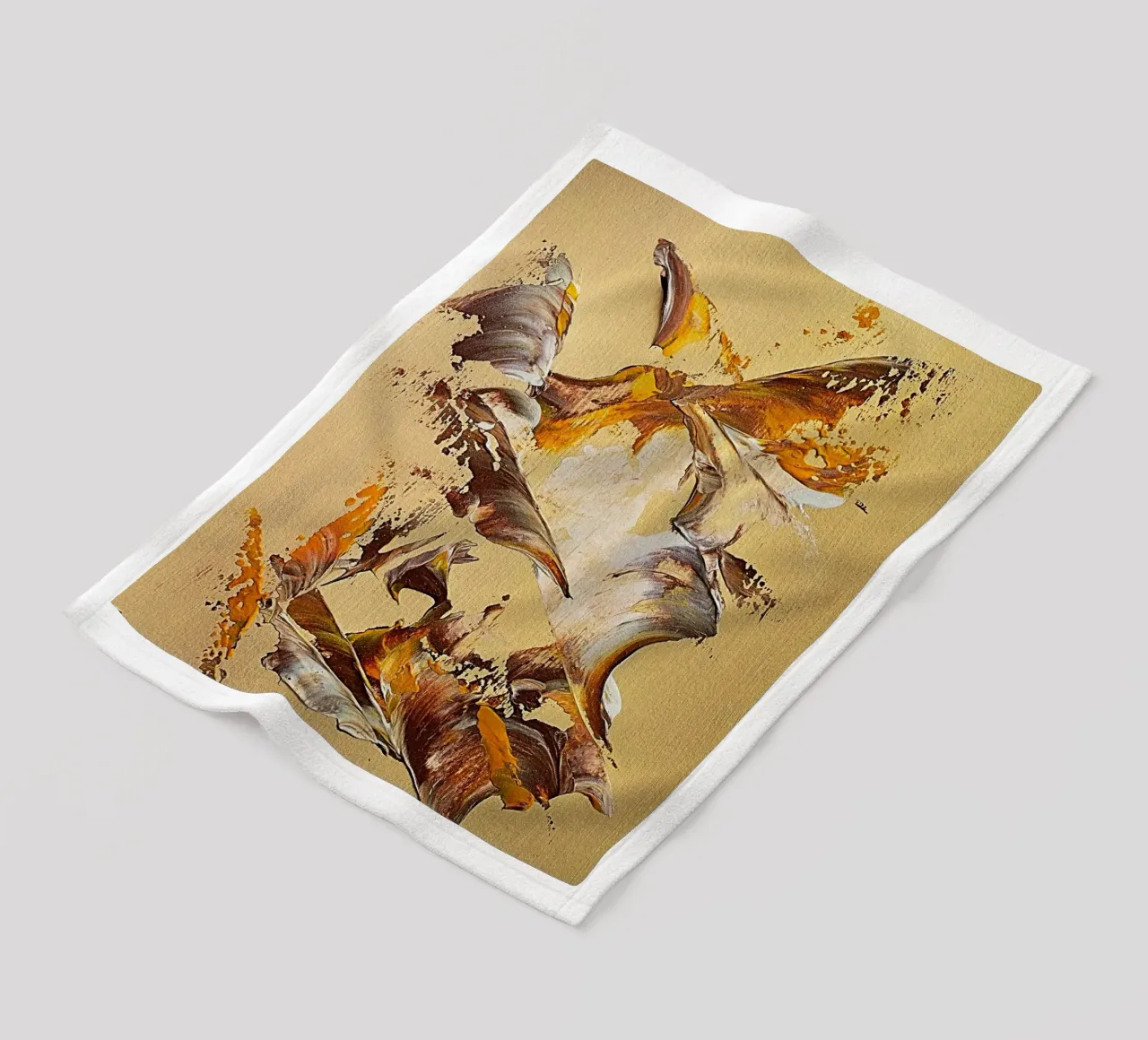 MESSAGE FROM THE HEART 36 coperta in pile da Thierry Vobmann Abstract painting