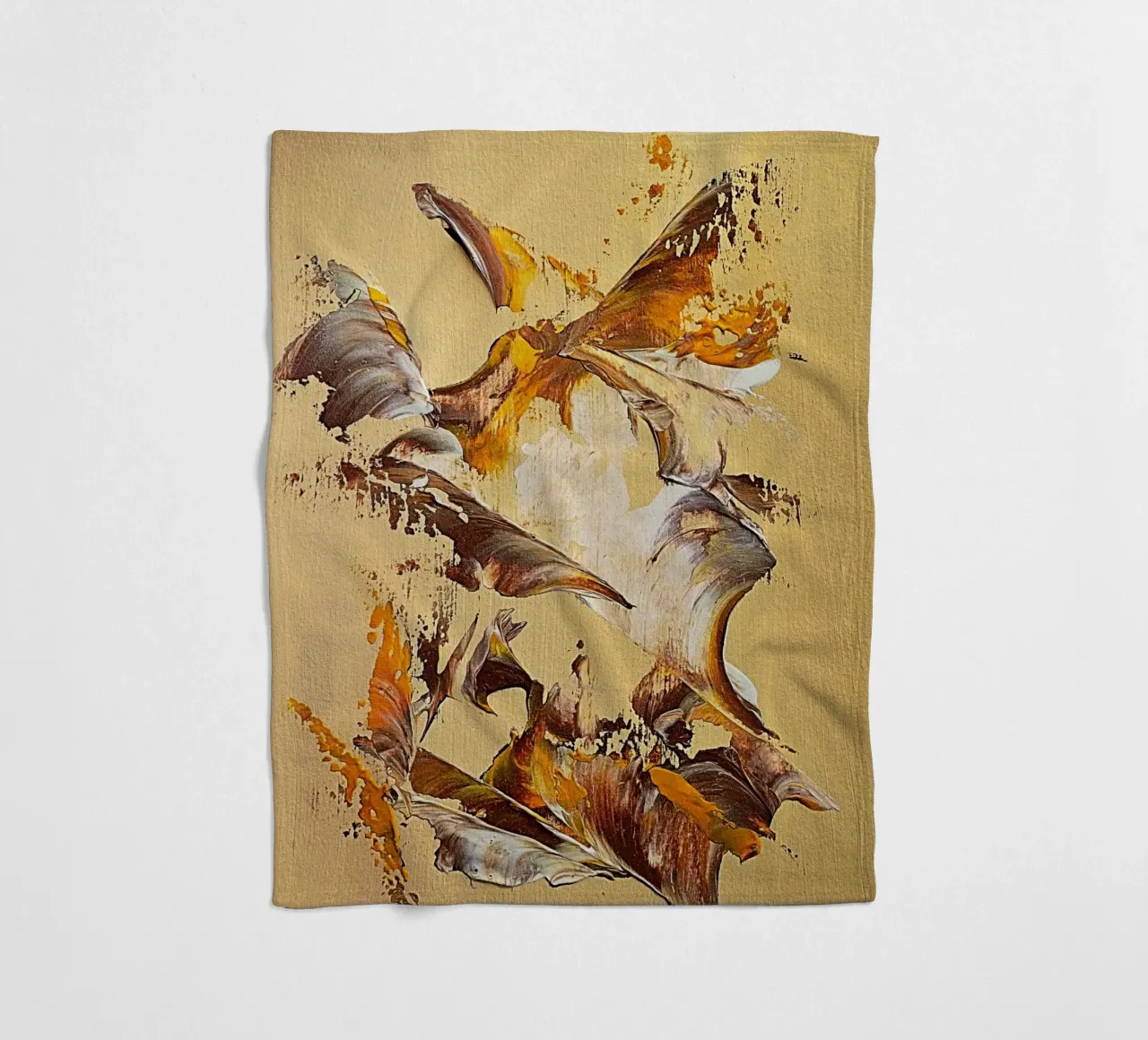 MESSAGE FROM THE HEART 36 coperta in pile da Thierry Vobmann Abstract painting