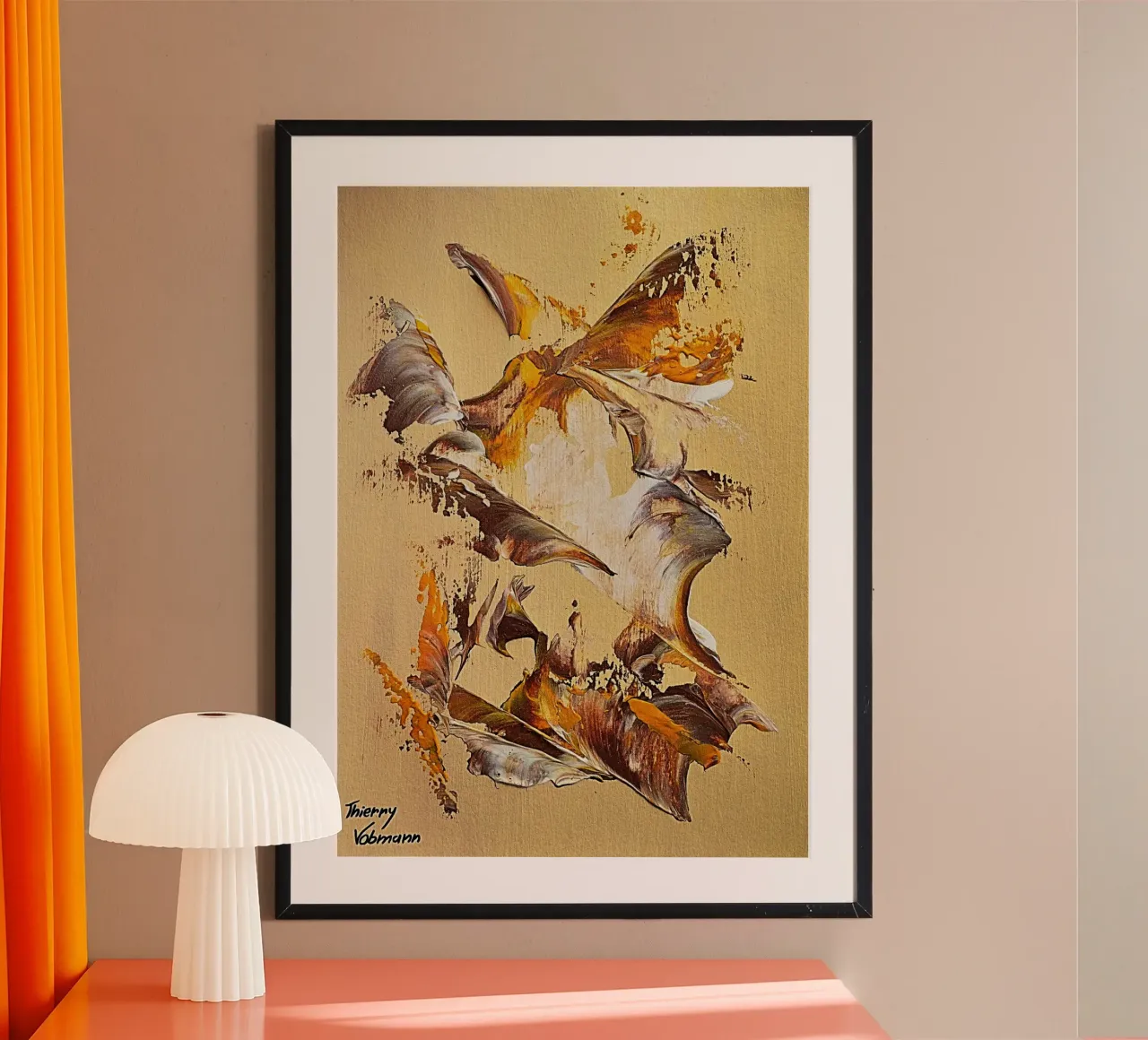 MESSAGE FROM THE HEART 36 carta hahnemühle da Thierry Vobmann Abstract painting