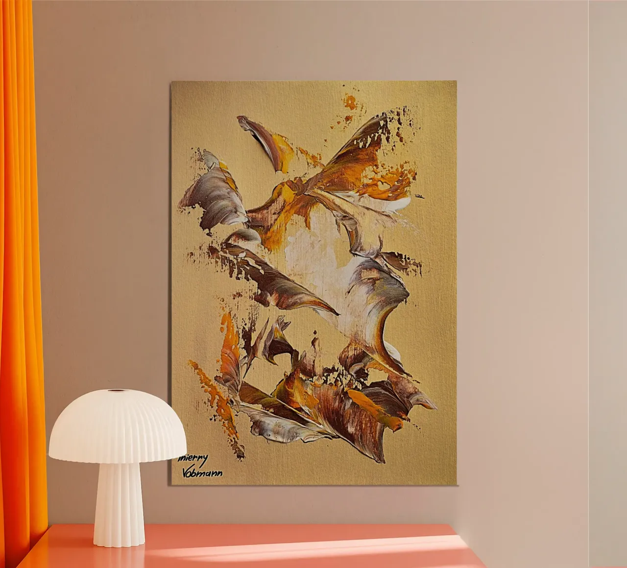 MESSAGE FROM THE HEART 36 carta hahnemühle da Thierry Vobmann Abstract painting