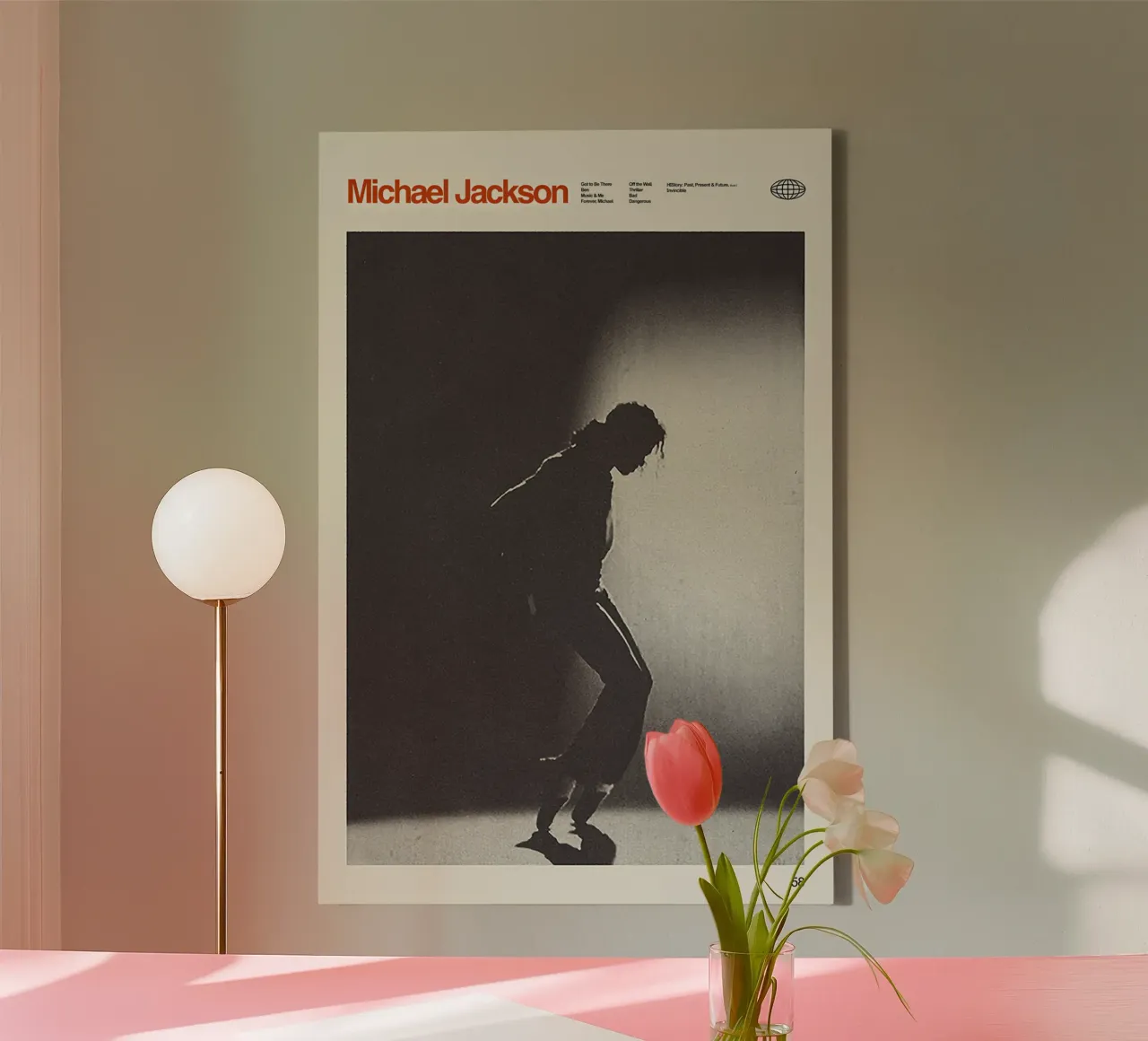 Michael Jackson: The King of Pop tela con Cornice a cassetta da Attaboy Dsgn