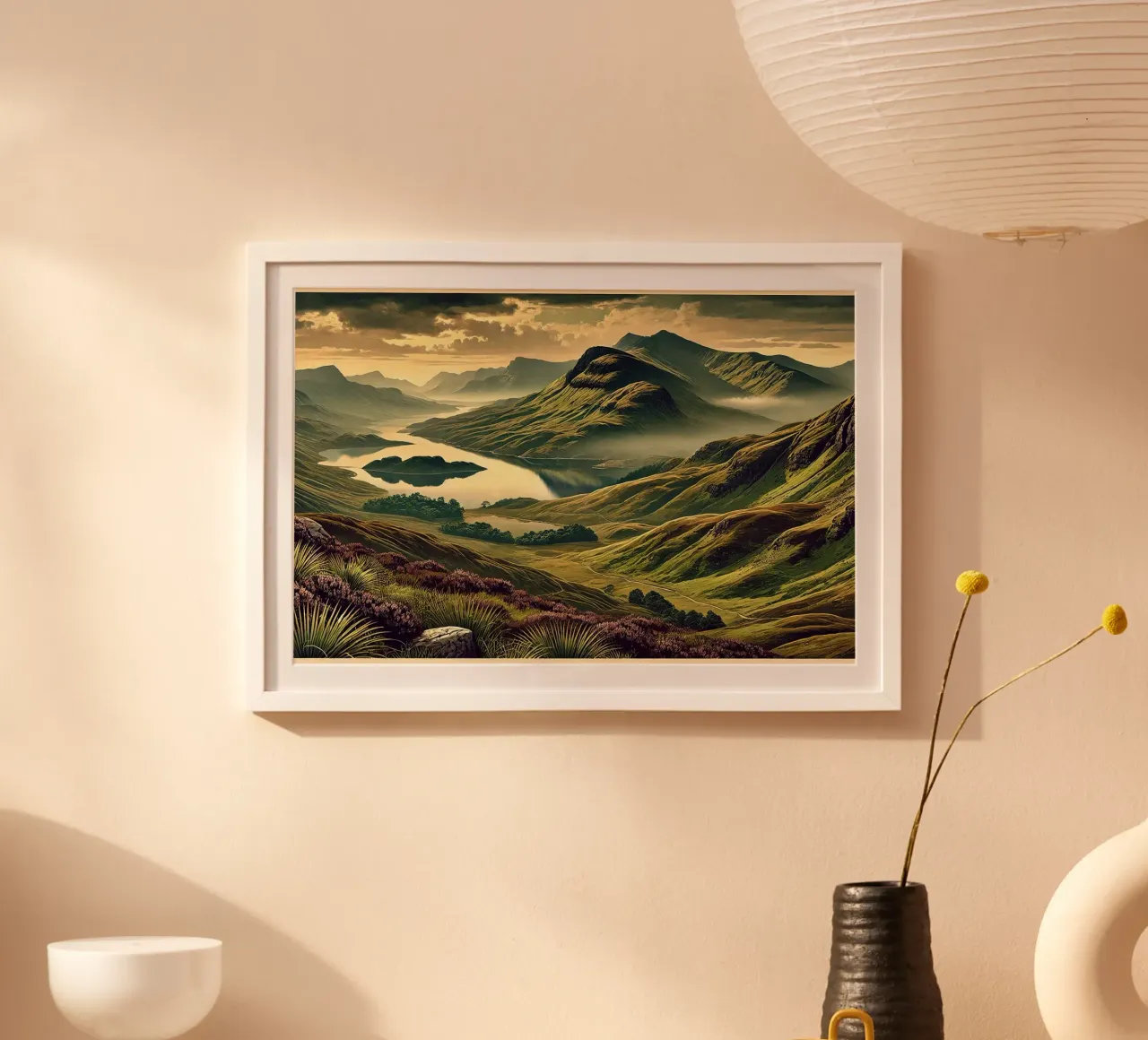 Poster d'epoca Scozia, Highlands e Lochs poster da Chromatic Fusion Studio