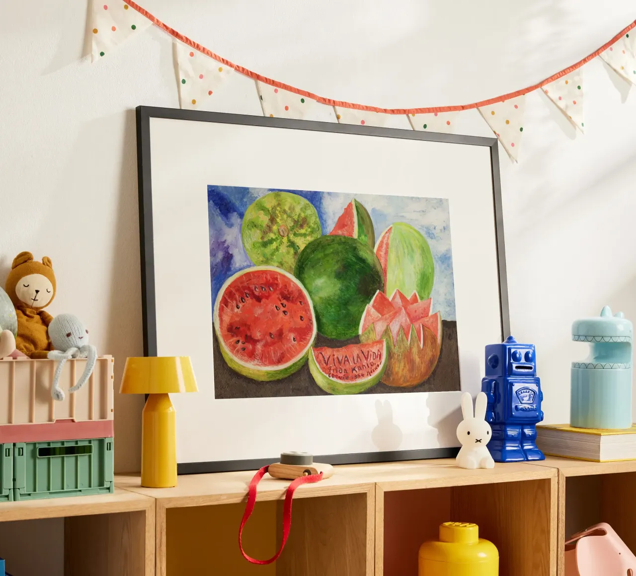 Viva la Vida, angurie - di Frida Kahlo poster con telaio in alluminio da Venus Art