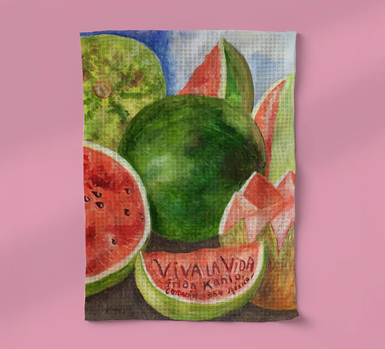 Viva la Vida, Wassermelonen - von Frida Kahlo Geschirrtuch von Venus Art