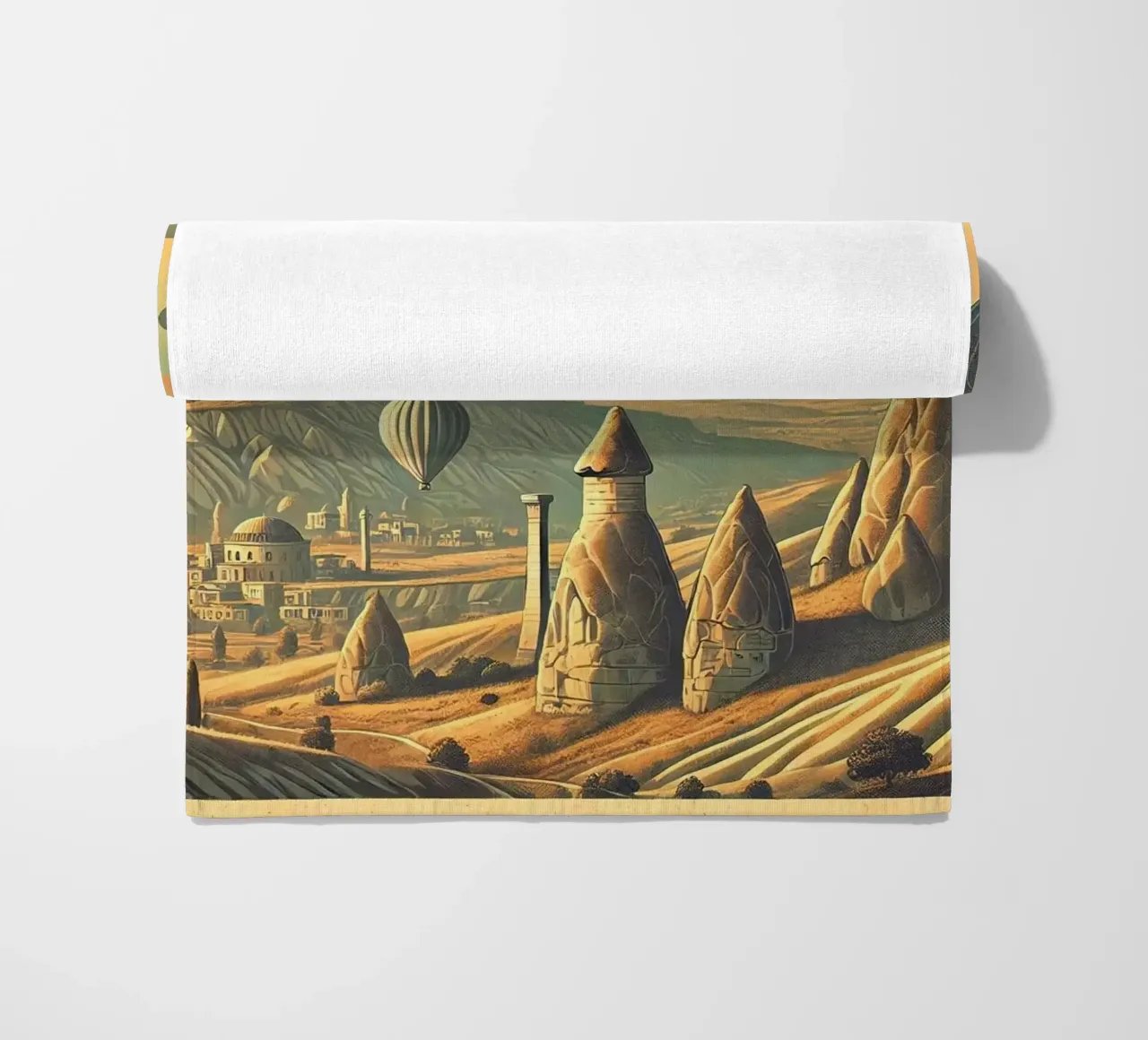 Poster d'epoca Turchia, Cappadocia telo mare da Chromatic Fusion Studio