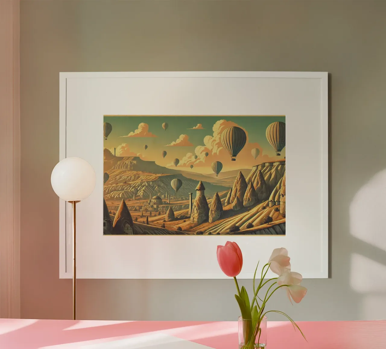 Poster d'epoca Turchia, Cappadocia poster da Chromatic Fusion Studio