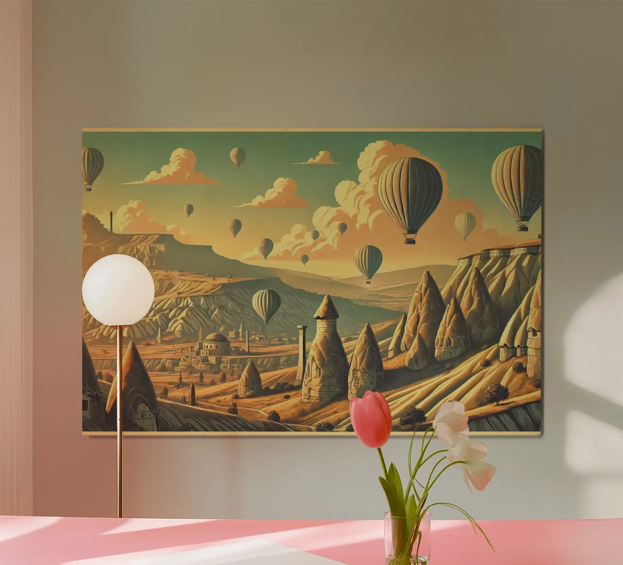 Poster d'epoca Turchia, Cappadocia poster da Chromatic Fusion Studio