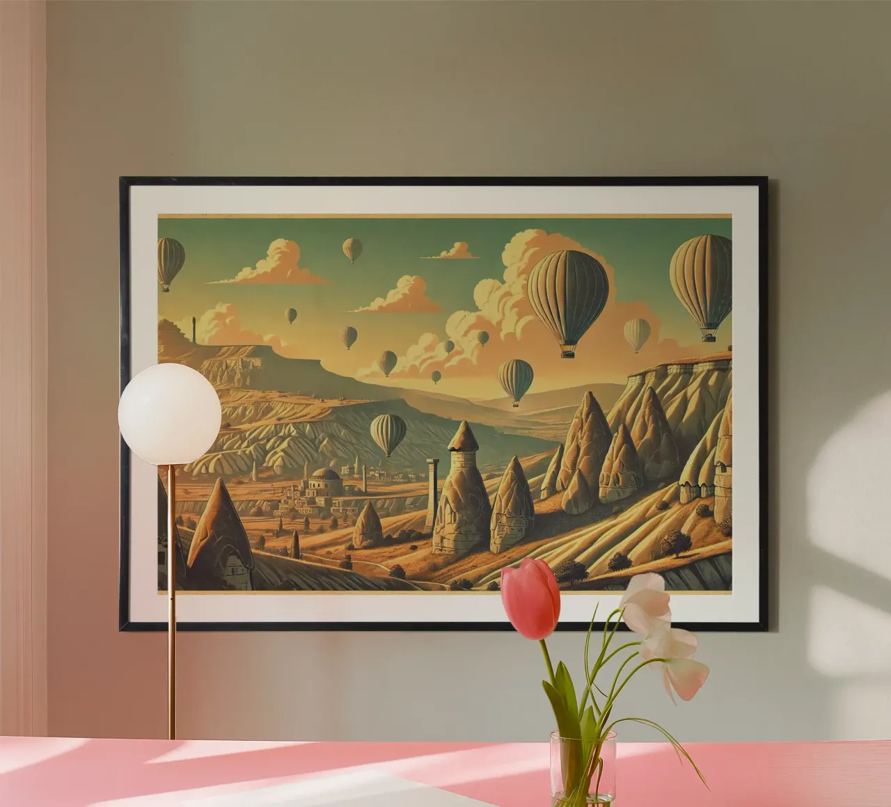 Poster d'epoca Turchia, Cappadocia poster da Chromatic Fusion Studio
