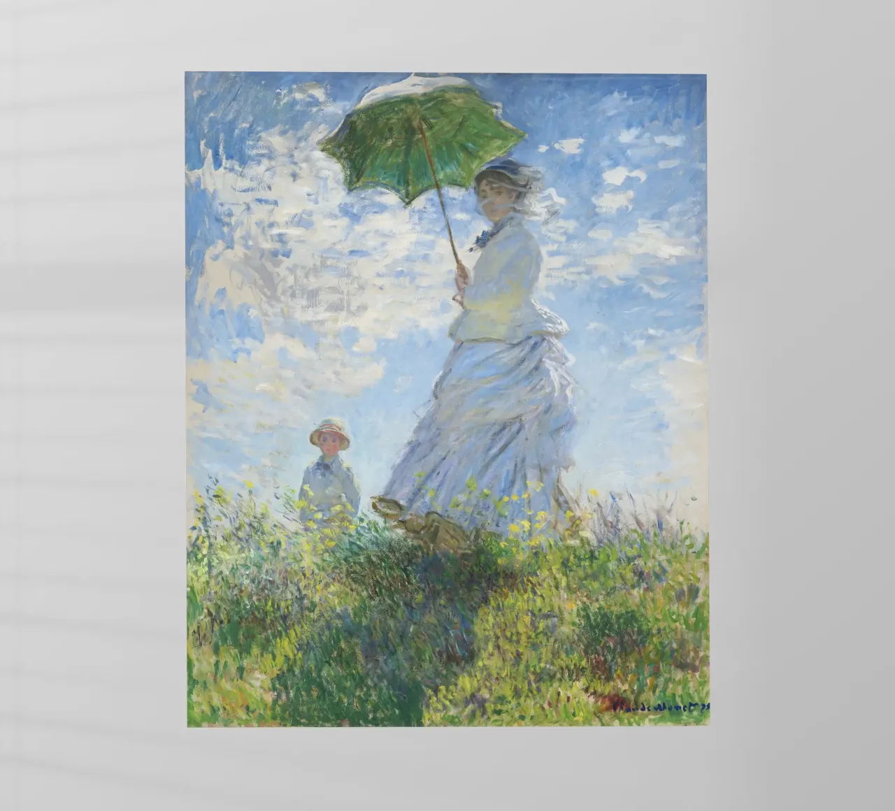 Ombrelle (La promenade) de Claude Monet (1875) Estampe d'art film rétro-éclairé de Classic Art Prints