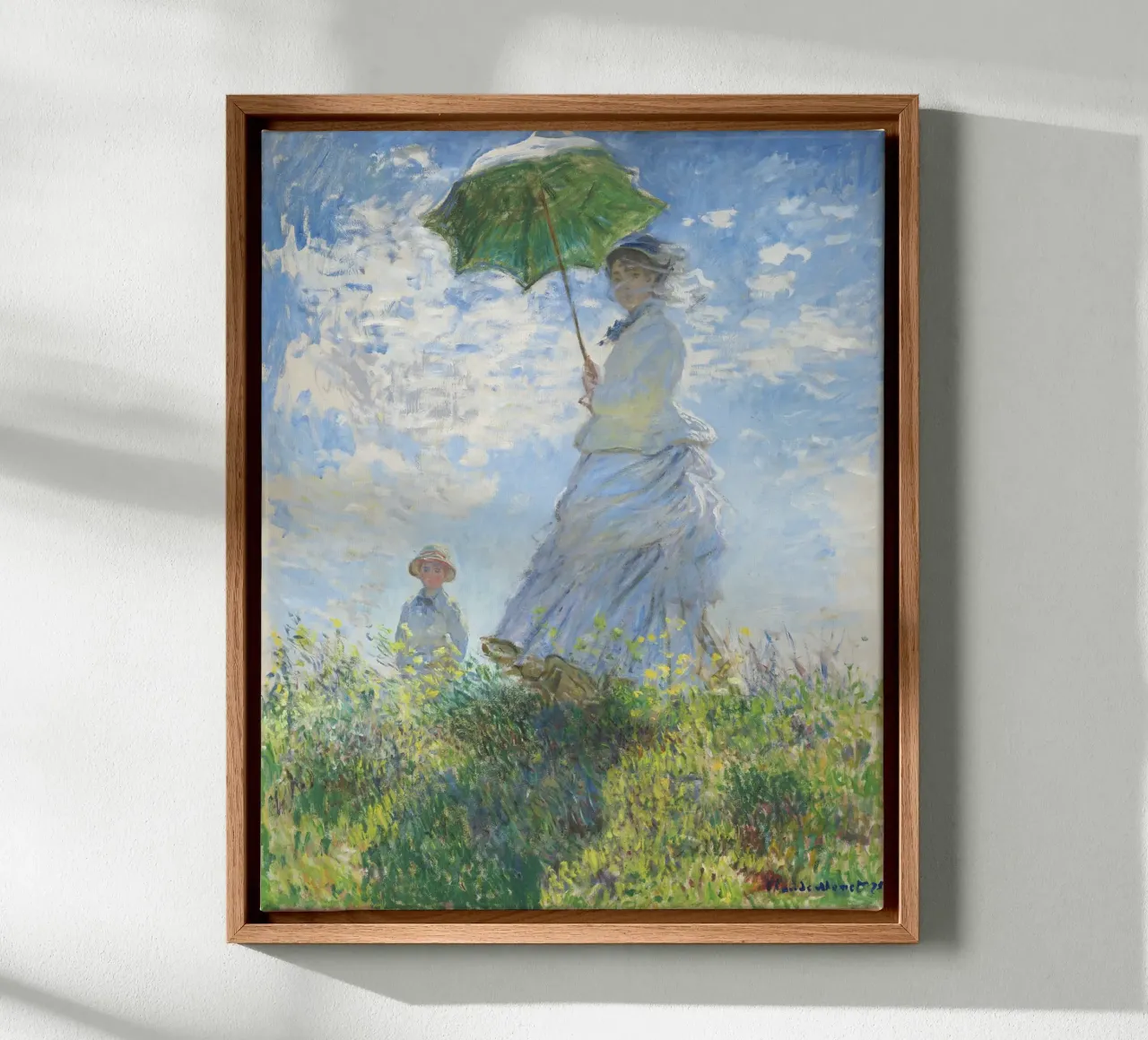Parasol (The Stroll) by Claude Monet (1875) Art Print canvas by Classic Art Prints