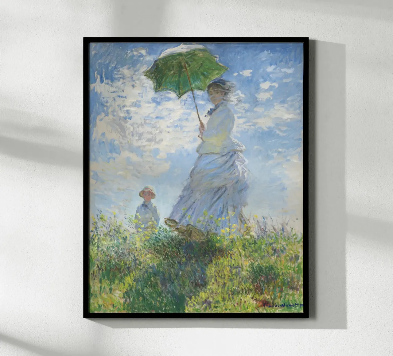 Parasol (The Stroll) by Claude Monet (1875) Art Print hahnemühle by Classic Art Prints