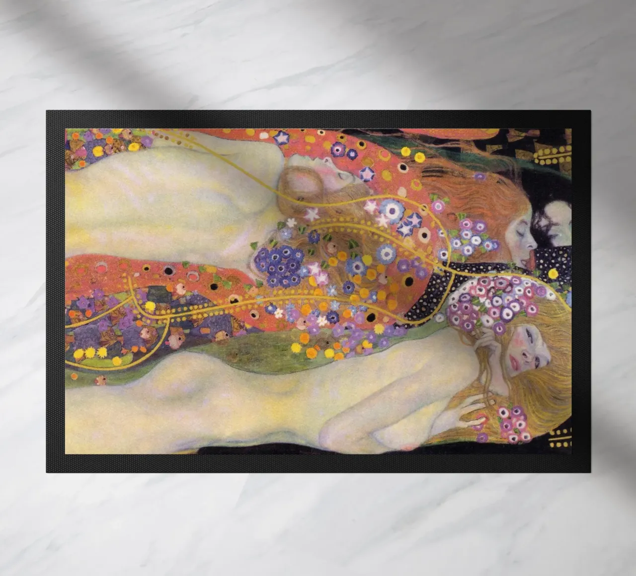 Serpenti d'acqua I e II" di Gustav Klimt zerbino da Classic Art Prints