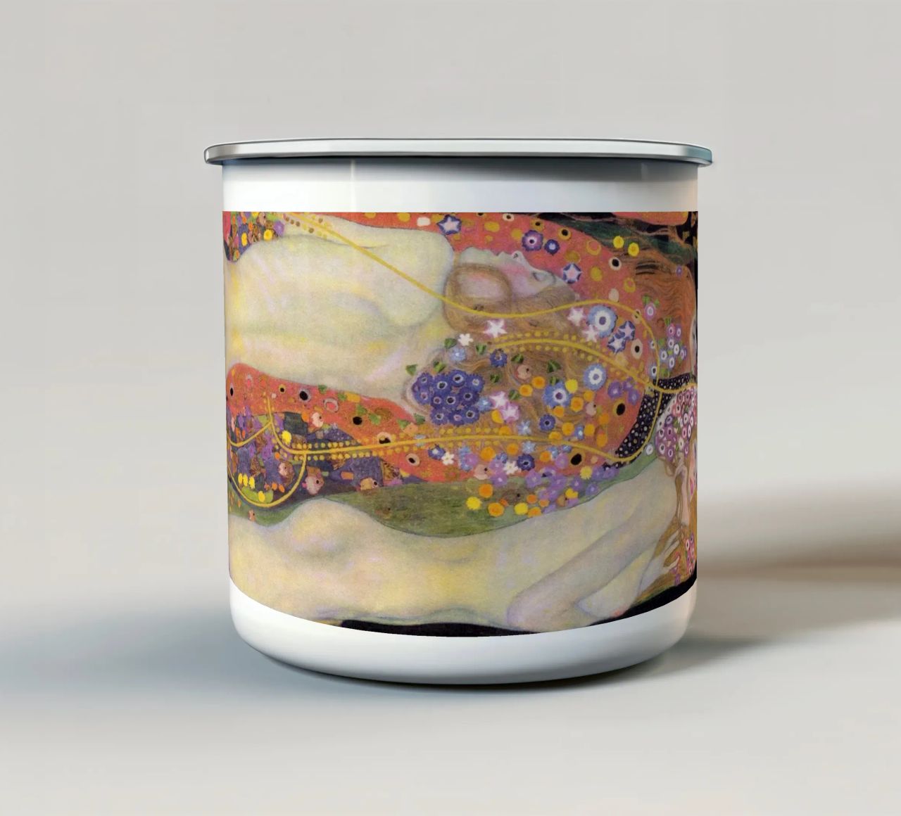 Serpenti d'acqua I e II" di Gustav Klimt tazza in smalto da Classic Art Prints