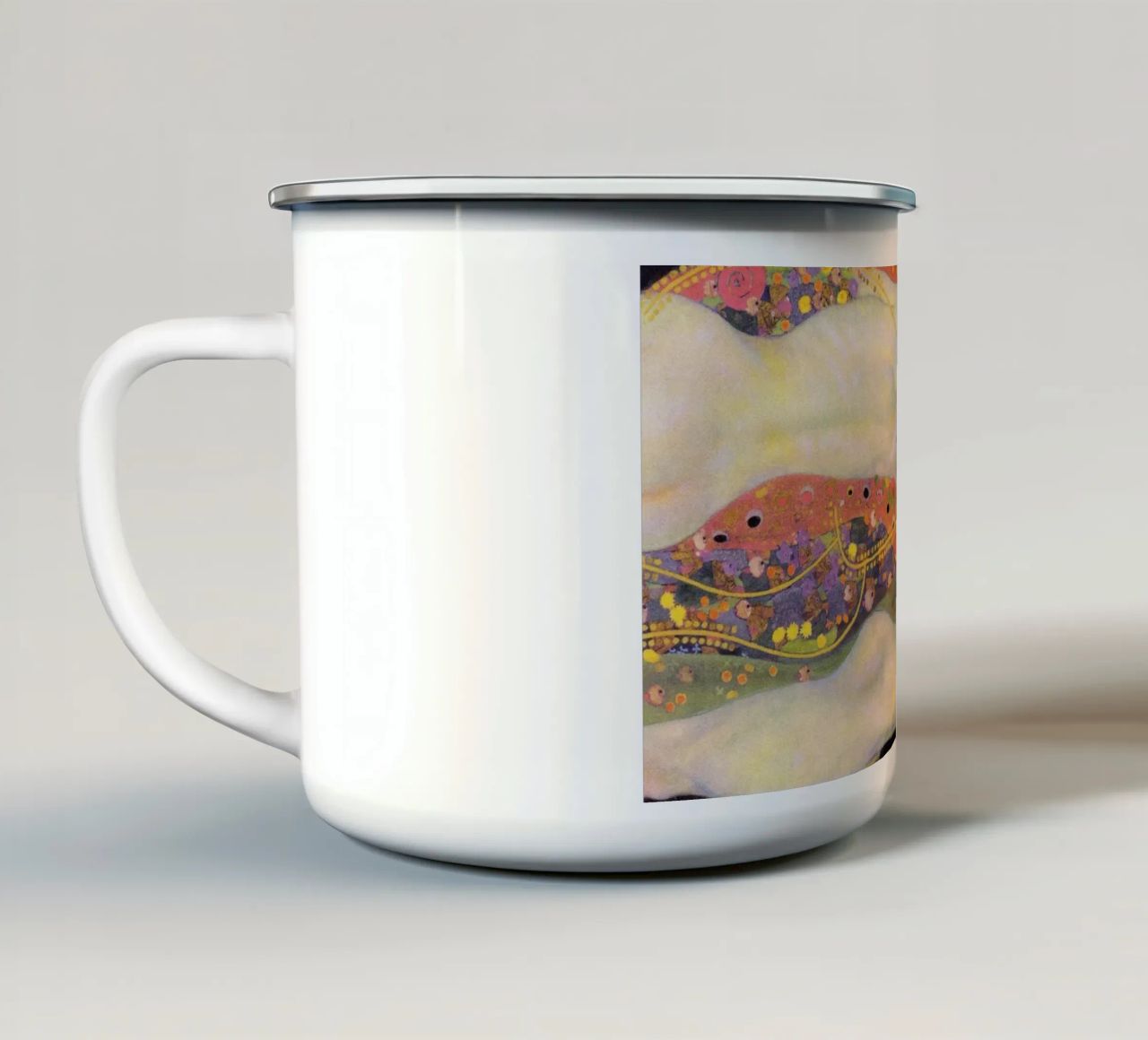 Serpenti d'acqua I e II" di Gustav Klimt tazza in smalto da Classic Art Prints