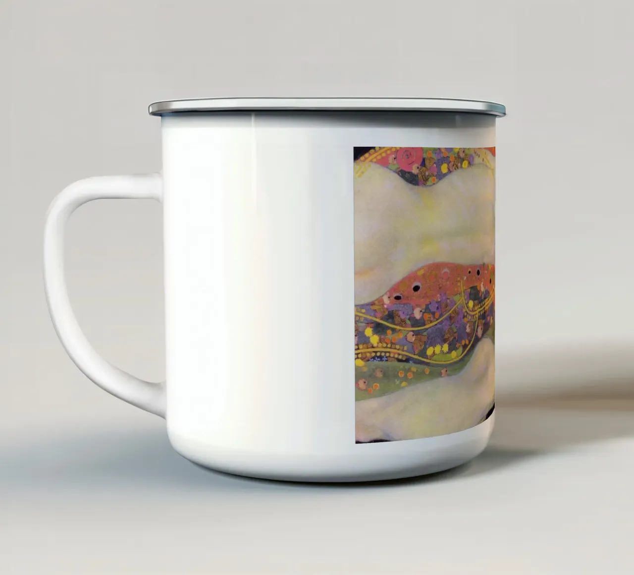 Serpenti d'acqua I e II" di Gustav Klimt tazza in smalto da Classic Art Prints