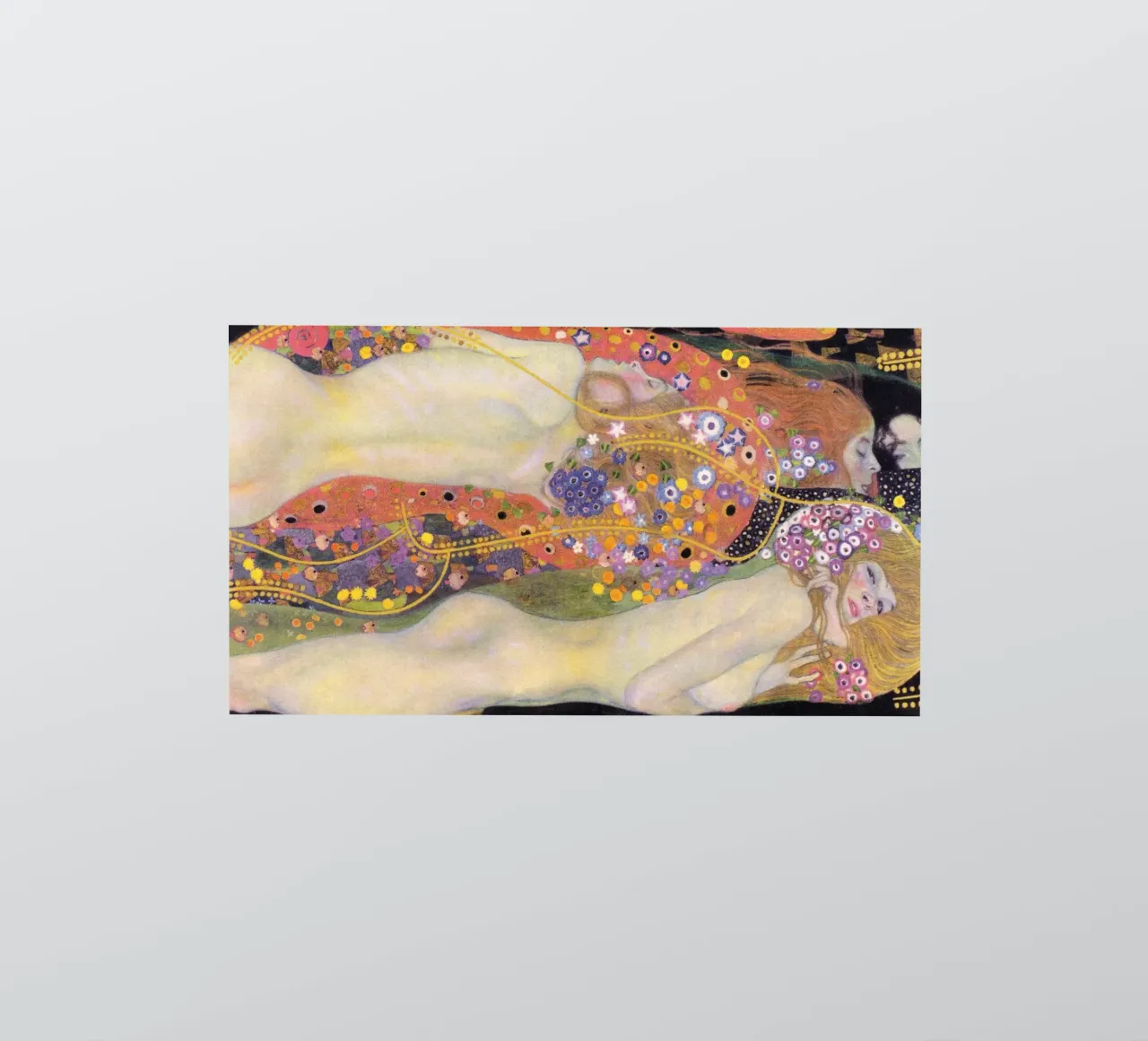 Serpents d'eau I & II" de Gustav Klimt autocollant de Classic Art Prints
