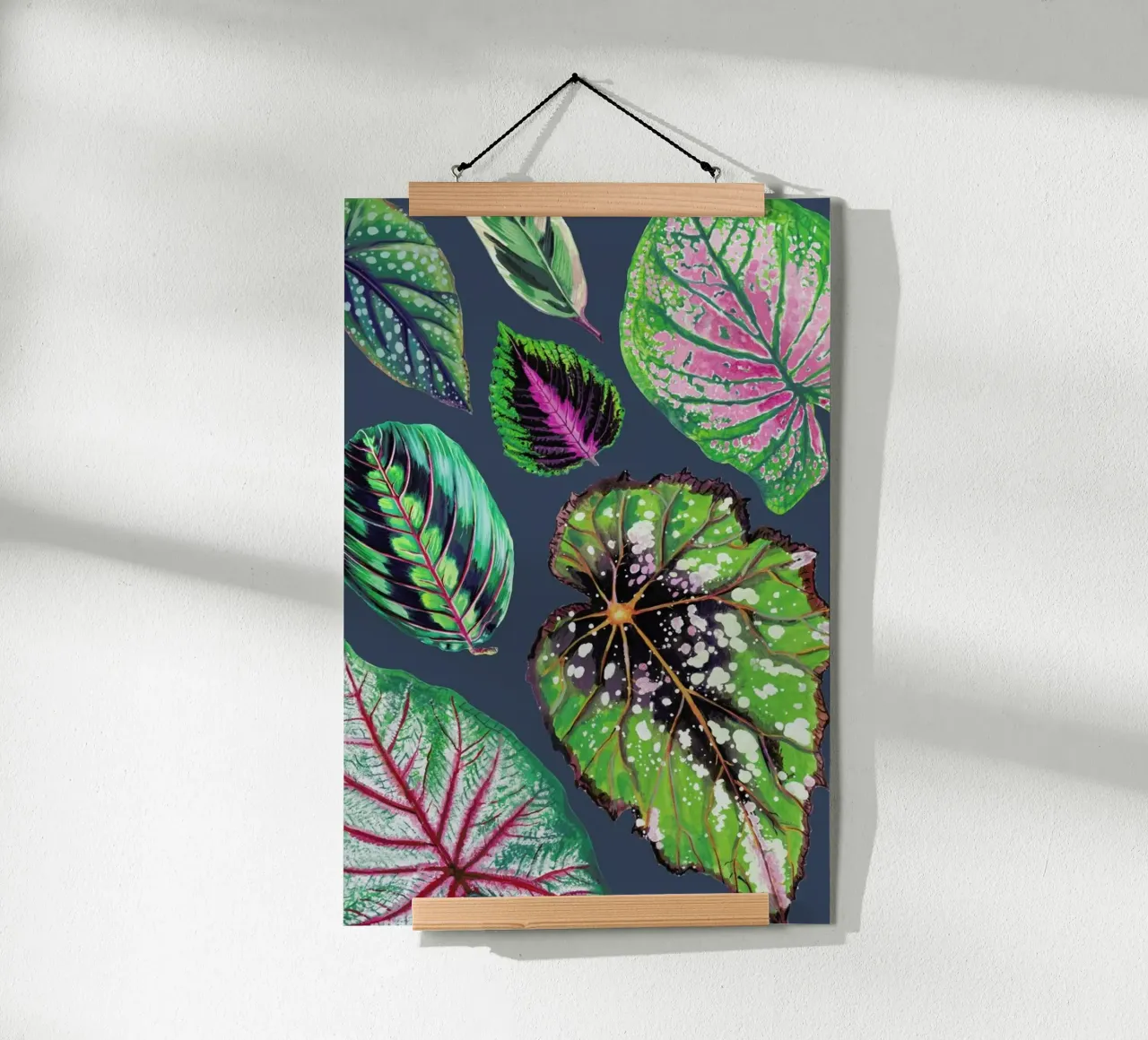 Teal Mixed Houseplants poster con telaio in plastica da Rocket68