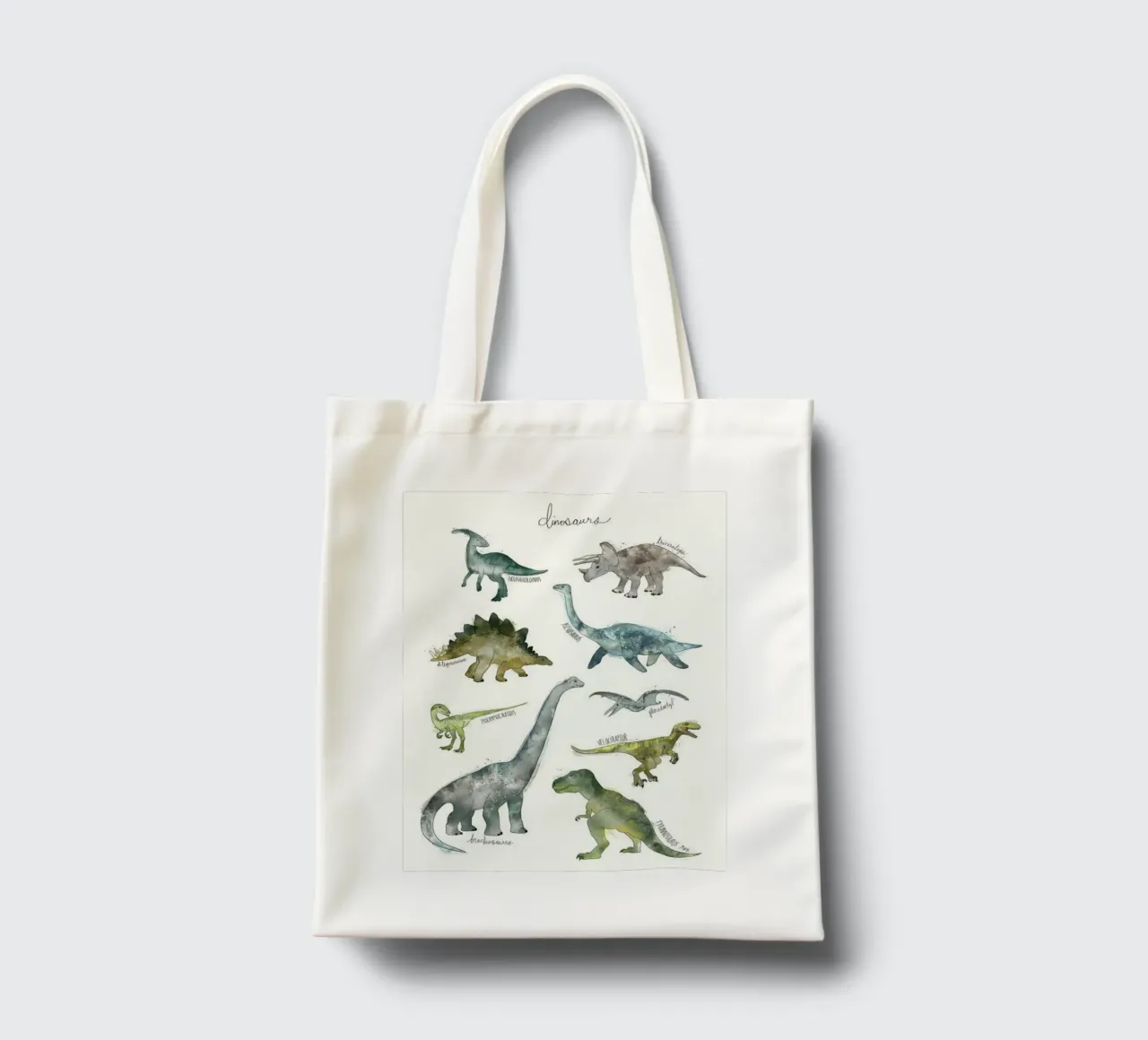alcune immagini di dinosauri di Amy Hamilton borsa in juta da kbm store